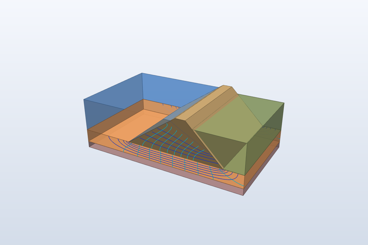 Vista 3D de la presa