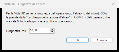 Richiesta della lunghezza dell'opera