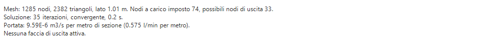 Riepilogo con il tratto 4 a drenaggio