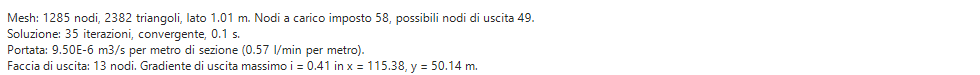 Riepilogo del calcolo